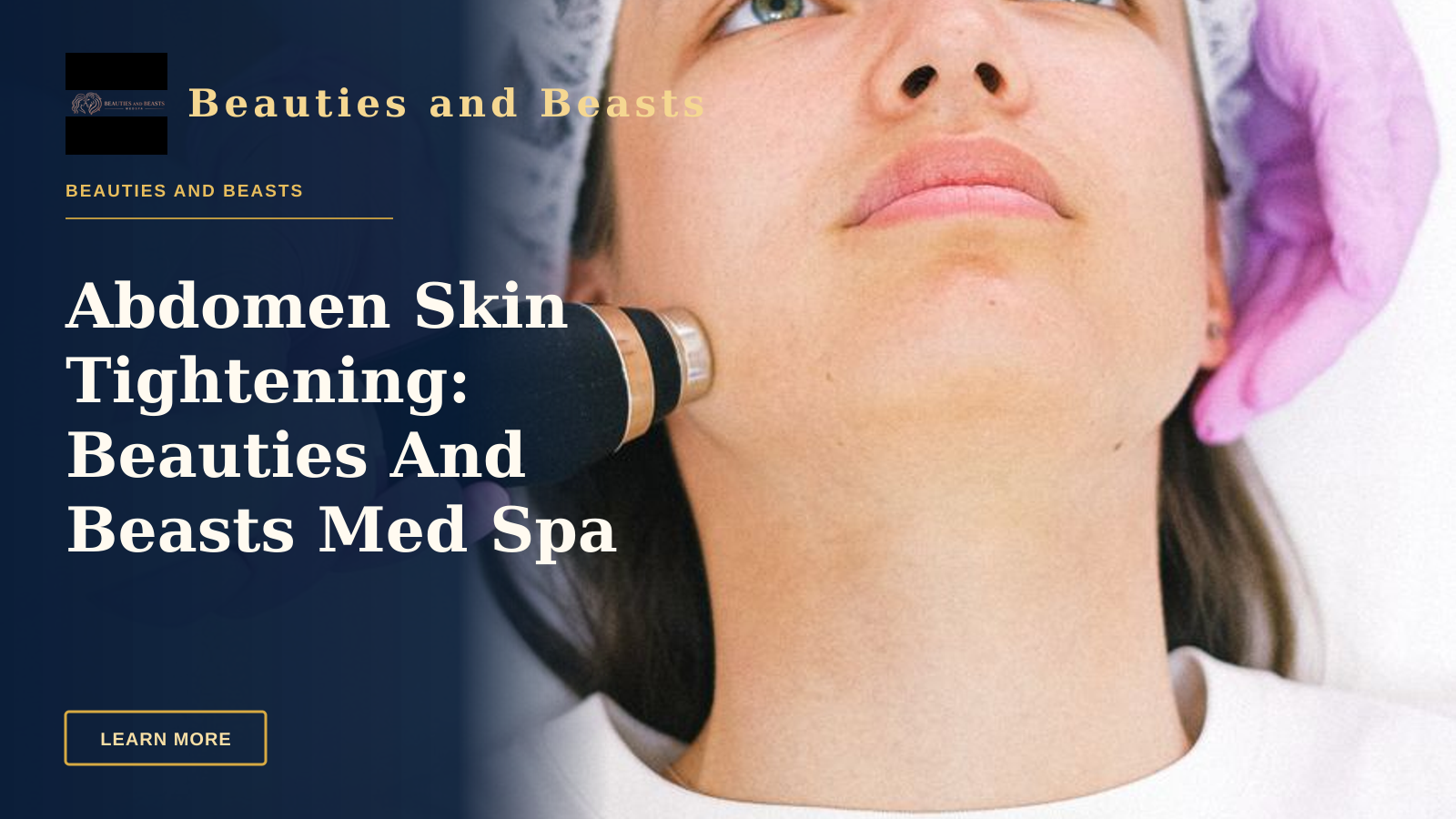 Abdomen Skin Tightening: Beauties And Beasts Med Spa — Woman receiving laser skincare treatment at a clinic.