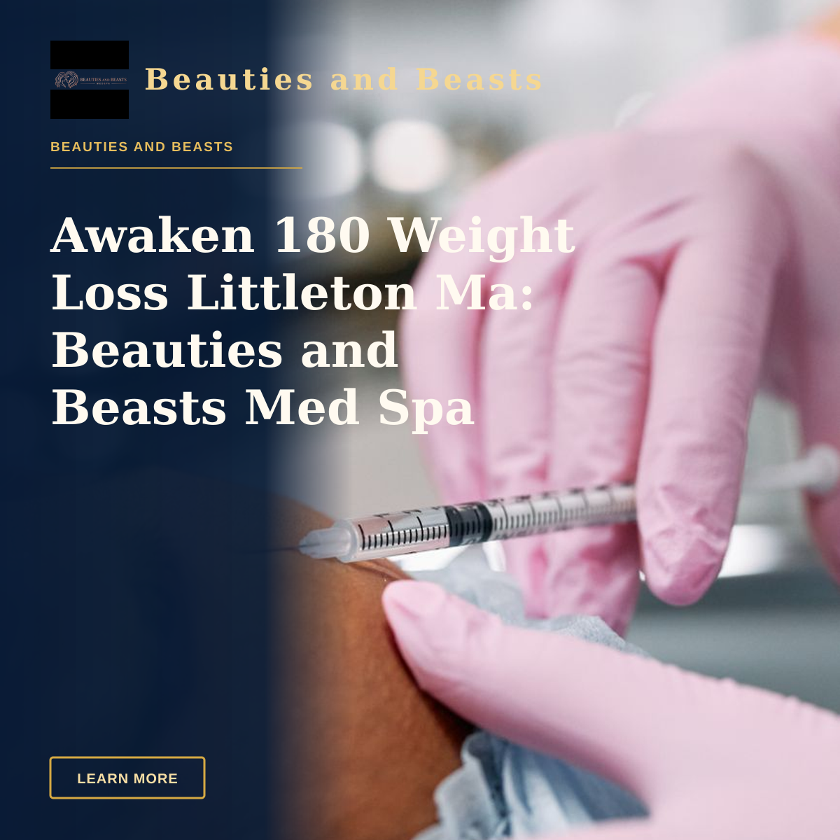 Awaken 180 Weight Loss Littleton Ma: Beauties and Beasts Med Spa — Detailed view of a cosmetic injection procedure being performed in a clinical setting.