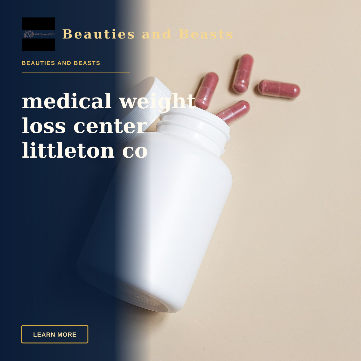 medical weight loss center littleton co — White bottle with open lid and pink capsules on a neutral background, suitable for pharmaceutical themes.