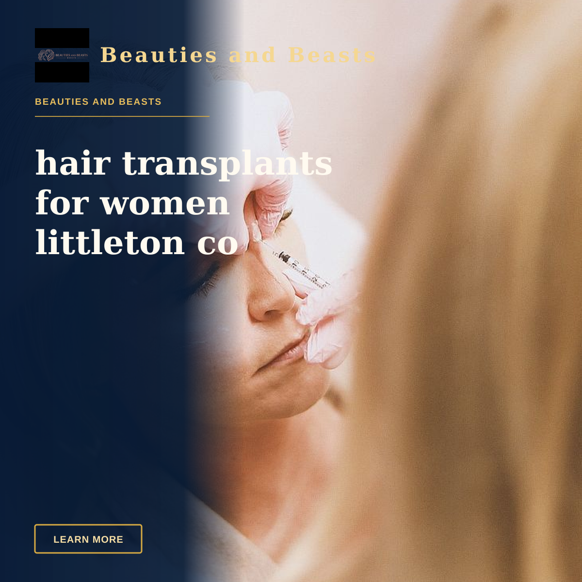 hair transplants for women littleton co — Close-up of a woman receiving a cosmetic injection at a modern beauty clinic.