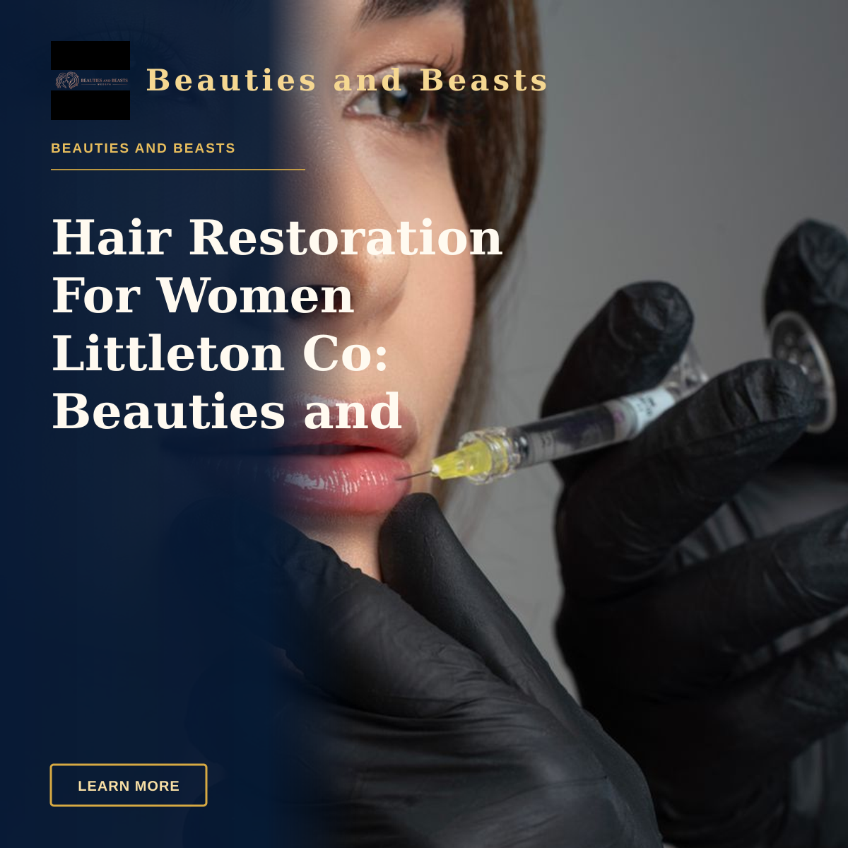 Hair Restoration For Women Littleton Co: Beauties and Beasts Med Spa — Detailed image of a cosmetic lip injection being administered by a professional.