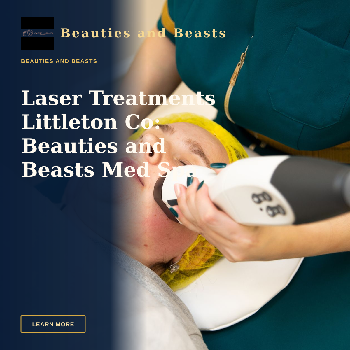 Laser Treatments Littleton Co: Beauties and Beasts Med Spa — Close-up of a woman receiving a modern facial treatment in a beauty clinic.