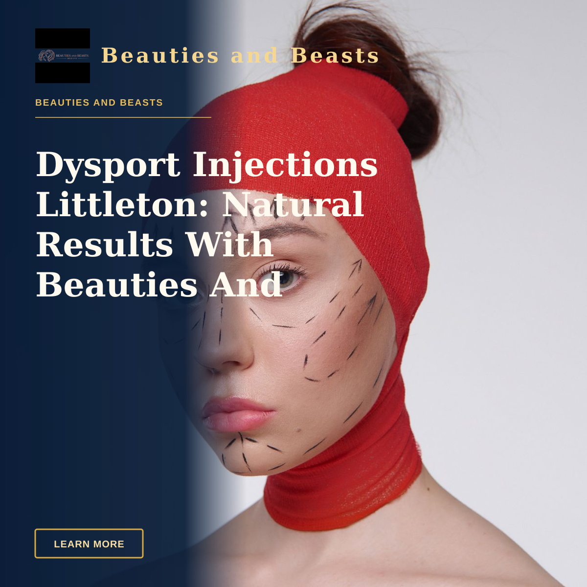 Dysport Injections Littleton: Natural Results With Beauties And Beasts Med Spa — Portrait of a woman with surgery marks wearing a red head cover, symbolizing cosmetic surgery plans.