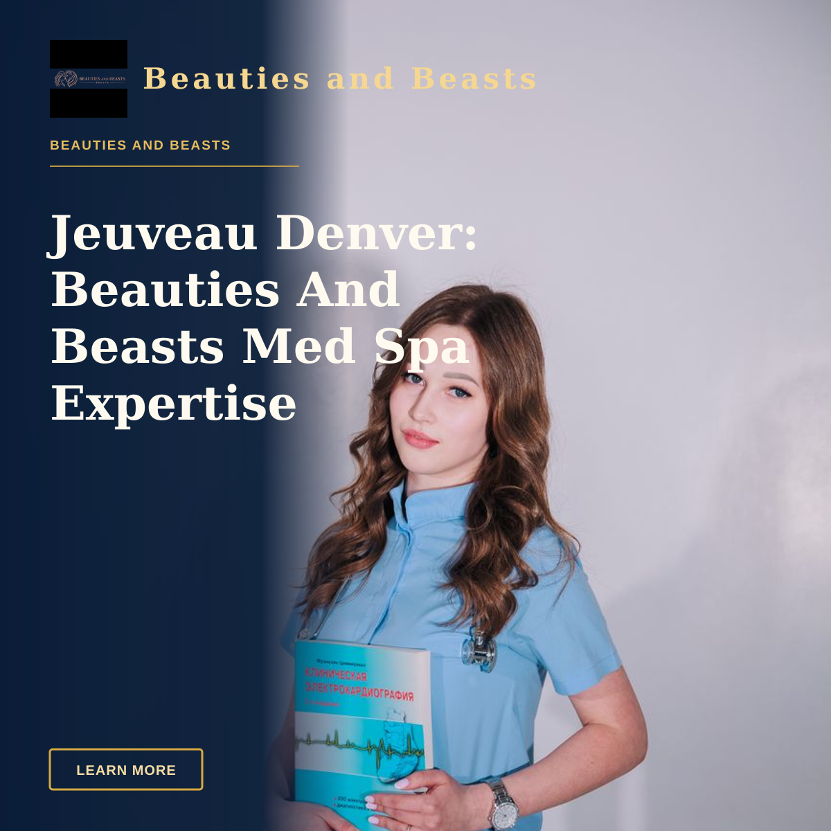 Jeuveau Denver: Beauties And Beasts Med Spa Expertise — Portrait of a young female medical professional standing confidently in uniform indoors.