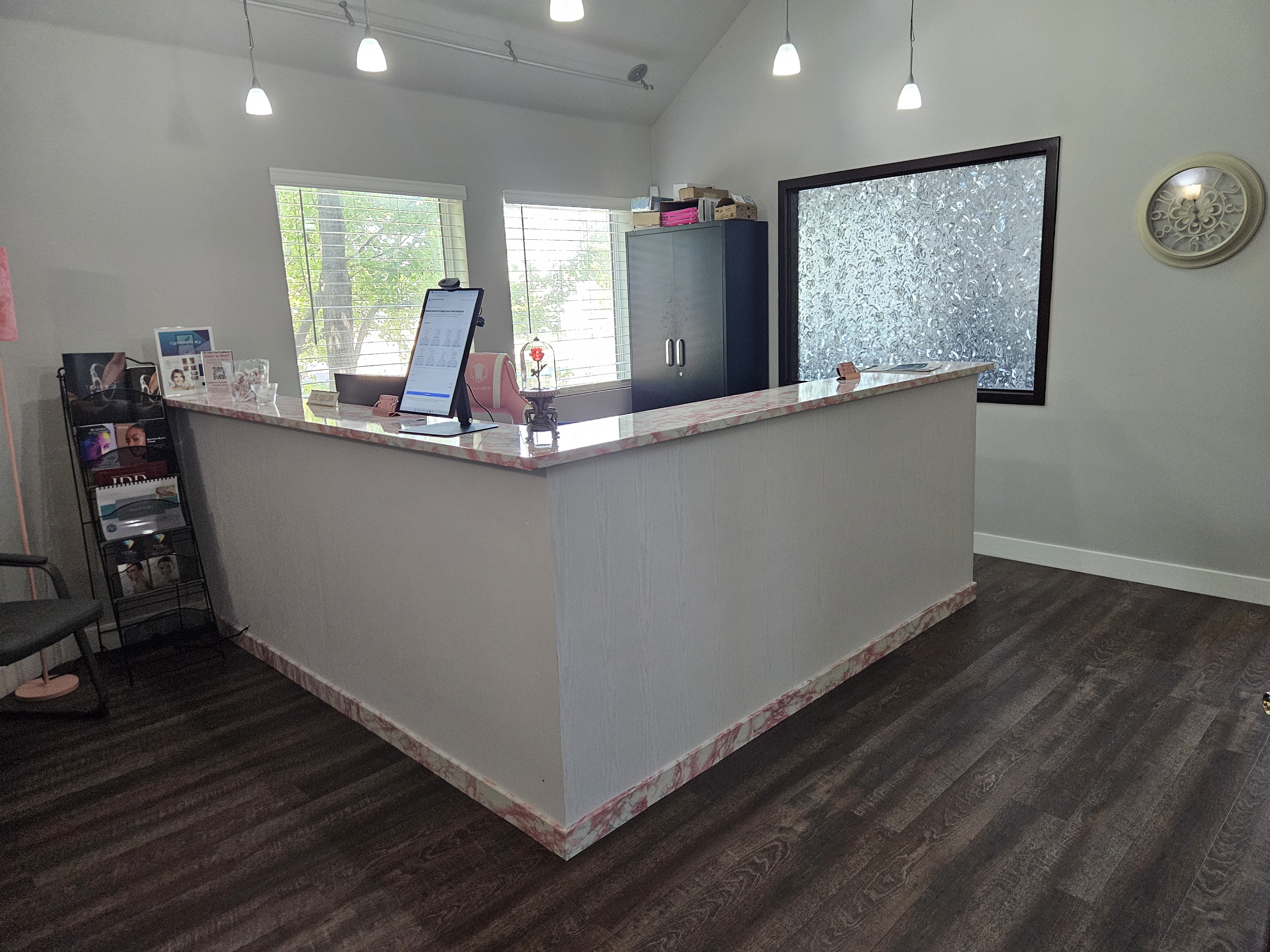 Reception area at Beauties and Beasts Med Spa