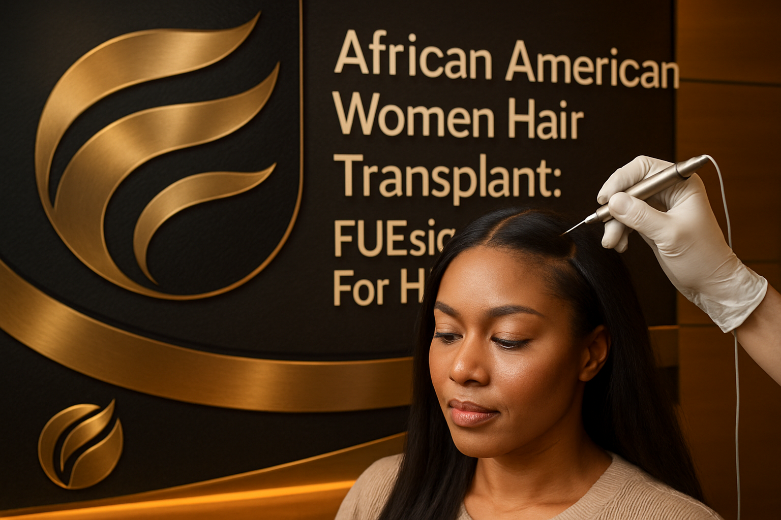 AFRICAN AMERICAN WOMEN HAIR TRANSPLANT: FUESION FOR HER LONG HAIR FUE TECHNIQUE