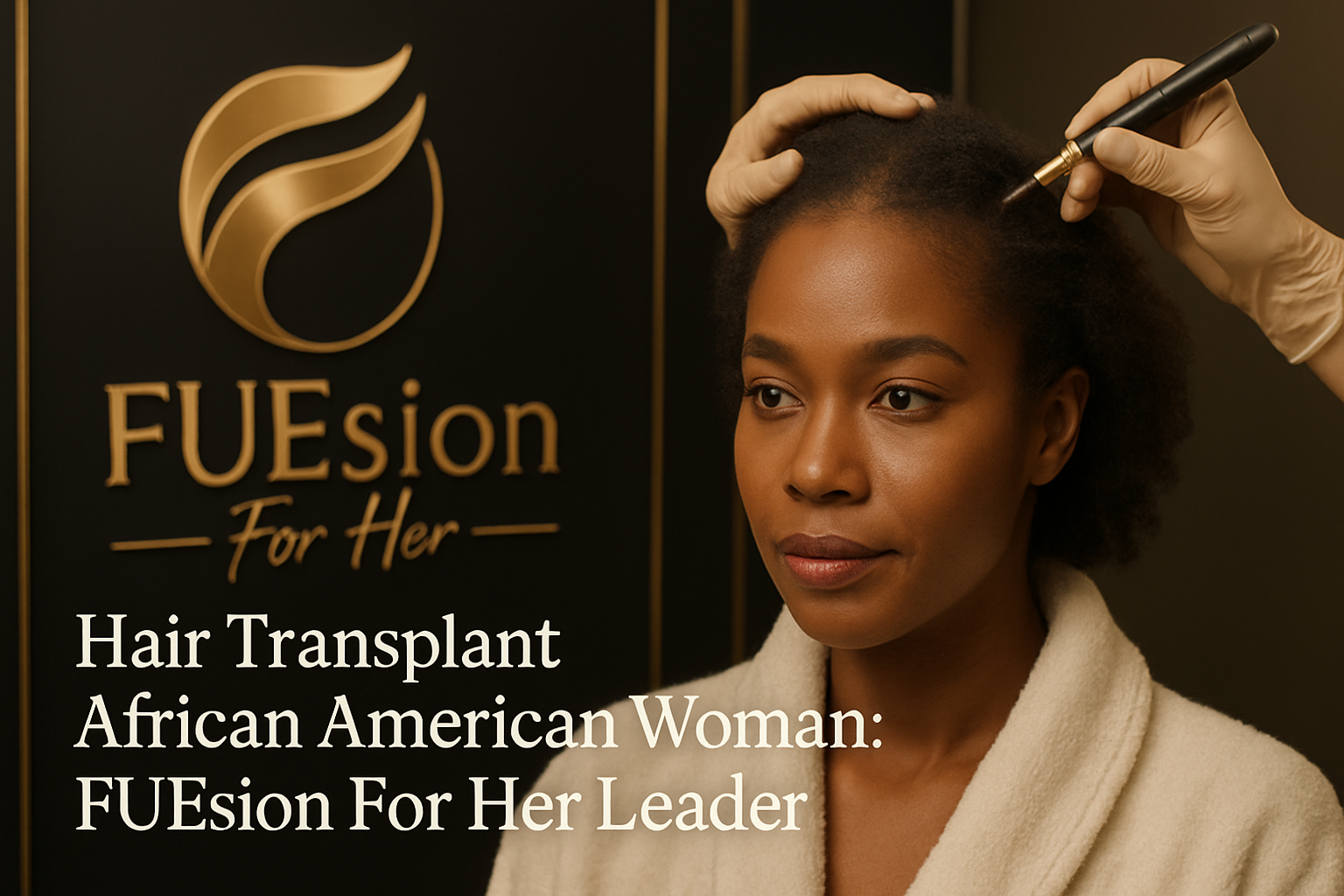 HAIR TRANSPLANT AFRICAN AMERICAN WOMAN: FUESION FOR HER LEADER