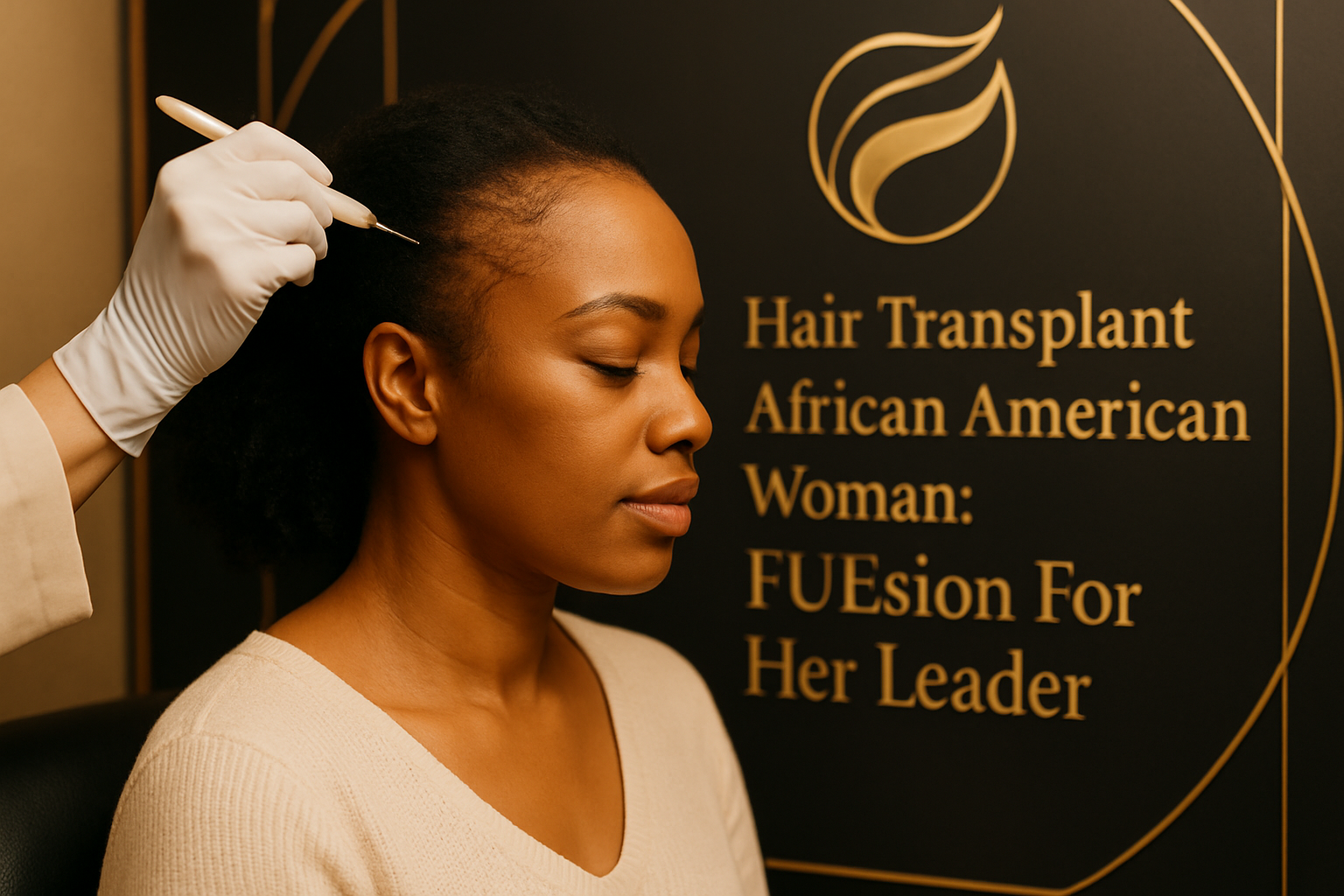 HAIR TRANSPLANT AFRICAN AMERICAN WOMAN: FUESION FOR HER LEADER