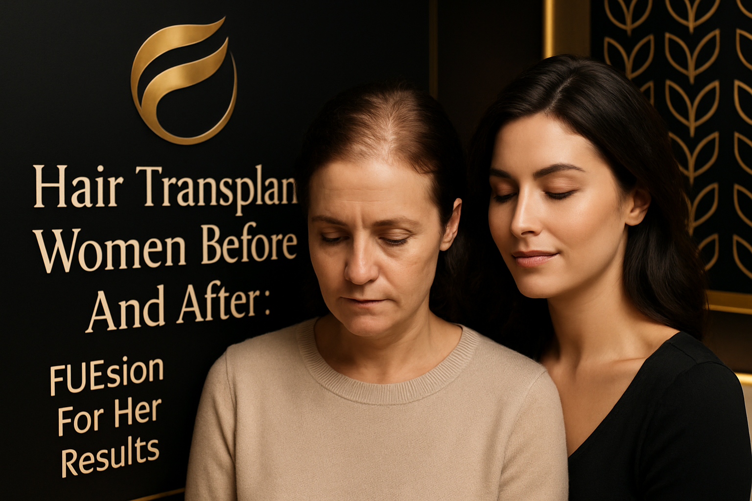 HAIR TRANSPLANT WOMEN BEFORE AND AFTER: FUESION FOR HER RESULTS