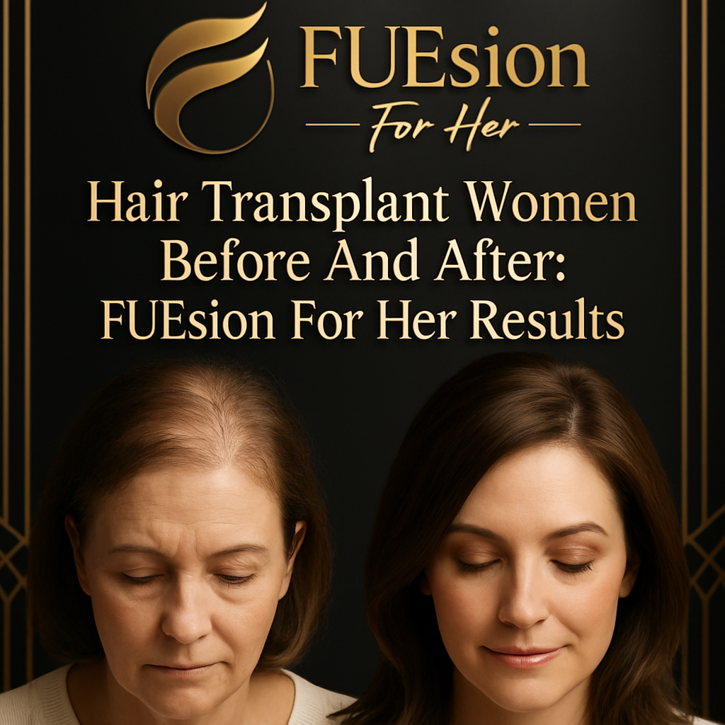 HAIR TRANSPLANT WOMEN BEFORE AND AFTER: FUESION FOR HER RESULTS