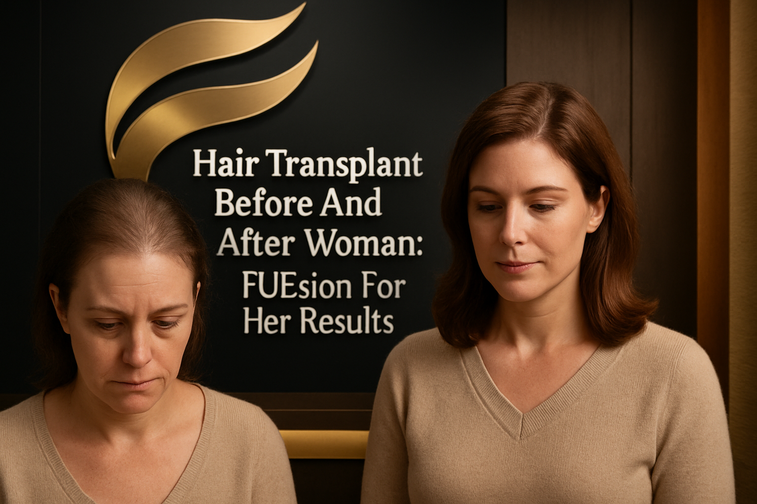 HAIR TRANSPLANT BEFORE AND AFTER WOMAN: FUESION FOR HER DELIVERS PERMANENT NATURAL RESULTS