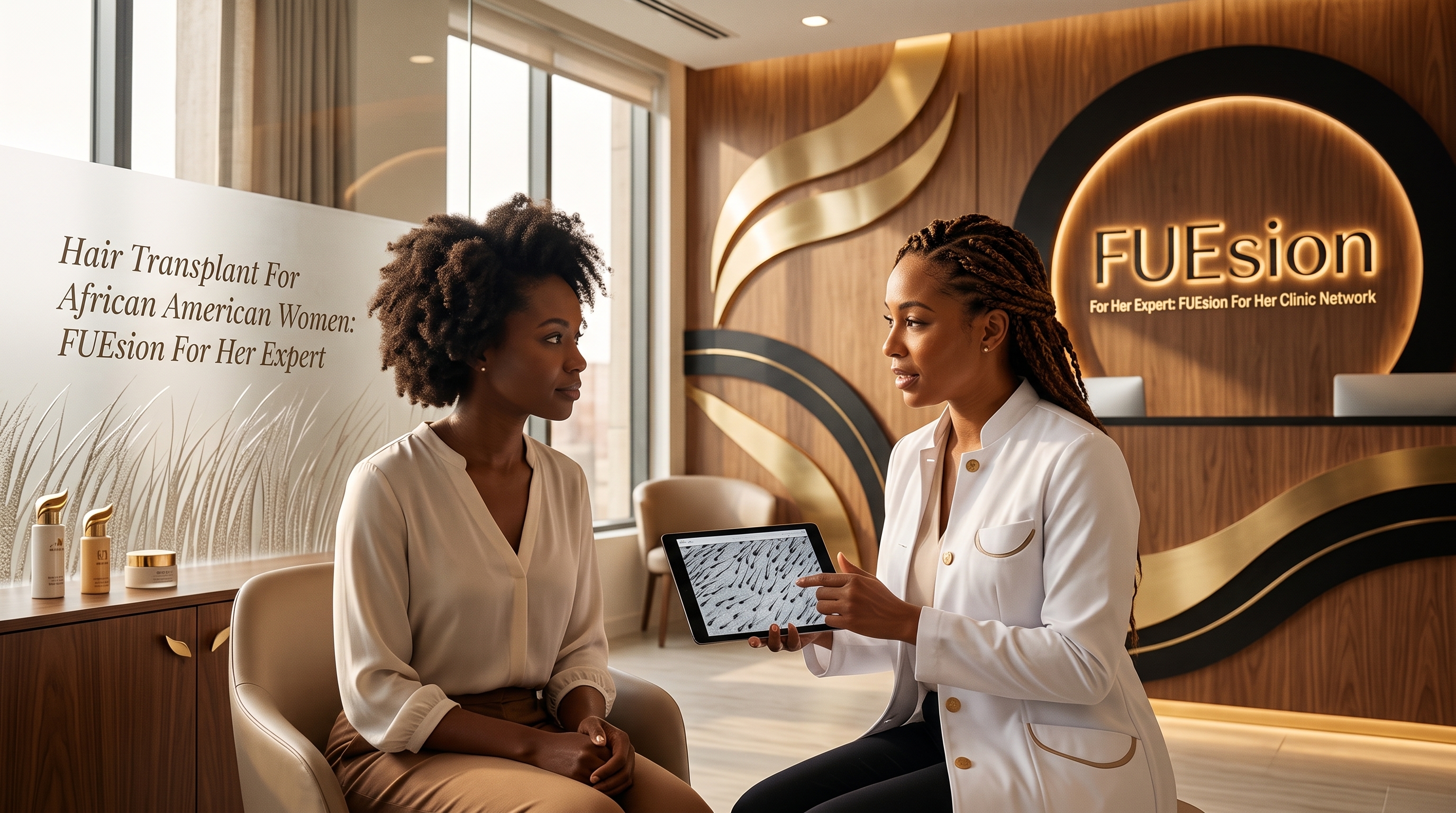 HAIR TRANSPLANT FOR AFRICAN AMERICAN WOMEN: FUESION FOR HER CLINIC NETWORK