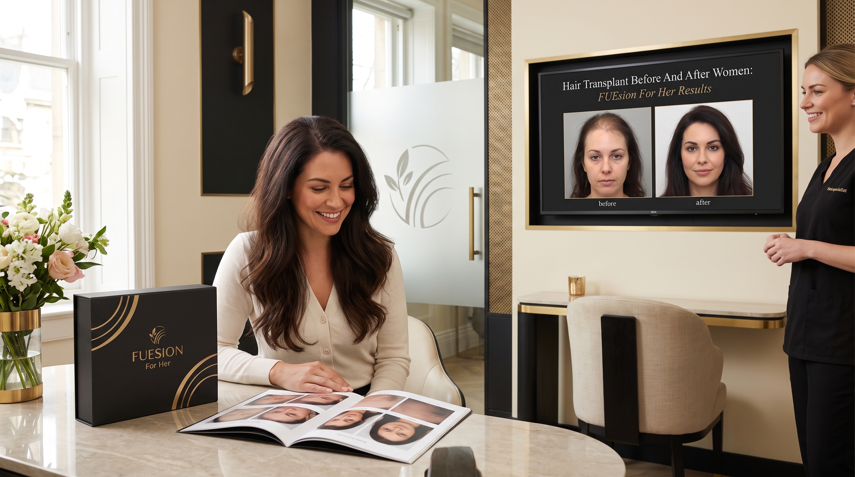 HAIR TRANSPLANT BEFORE AND AFTER WOMEN: FUESION FOR HER DOCUMENTED RESULTS