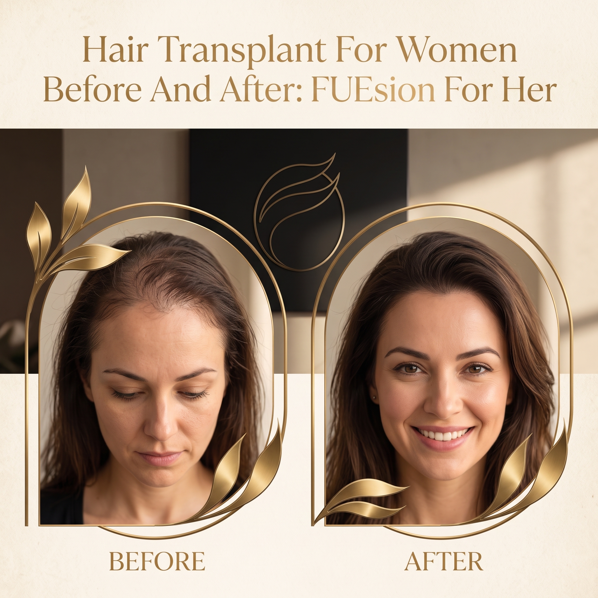 HAIR TRANSPLANT FOR WOMEN BEFORE AND AFTER: FUESION FOR HER DELIVERS REAL RESULTS